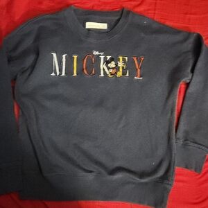 Disney Mickey Mouse Multicolor Lettering Crewneck Sweater Abercrombie Kids
